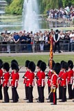 The Colonel's Review 2011: The Escort to the Colour, in front the Ensign, Lieutenant Tom Ogilvy, with the Colour. In the background spectators watching from St. James's Park..
Horse Guards Parade, Westminster,
London SW1,

United Kingdom,
on 04 June 2011 at 11:26, image #149