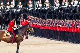 The Colonel's Review 2011: The Trooping The Colour through the ranks in slow time is over, and the Field Officer, Lieutenant Colonel L P M Jopp, on the left, gives order to slope arms, completing the Trooping phrase of the parade..
Horse Guards Parade, Westminster,
London SW1,

United Kingdom,
on 04 June 2011 at 11:30, image #153