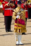 The Colonel's Review 2011: Close-up of Drum Major Tony Taylor, No. 7 Company Coldstream Guards, leading the Band of the Irish Guards..
Horse Guards Parade, Westminster,
London SW1,

United Kingdom,
on 04 June 2011 at 11:39, image #189