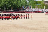 The Colonel's Review 2011: The guards are about to complete the March Past in slow time. On the left, standing in the Centre of Horse Guards Parade, the Massed Bands..
Horse Guards Parade, Westminster,
London SW1,

United Kingdom,
on 04 June 2011 at 11:47, image #219