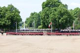 The Colonel's Review 2011: At the end of the March Past, the guards are getting back into their initial position as one long line of guardsman. In the background, spectators watching from St. James's Parl, with the lake and water feature..
Horse Guards Parade, Westminster,
London SW1,

United Kingdom,
on 04 June 2011 at 11:49, image #222