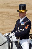 The Colonel's Review 2011: Close-up of Head Coachman Jack Hargreaves, riding one of the two Windsor Grey horses..
Horse Guards Parade, Westminster,
London SW1,

United Kingdom,
on 04 June 2011 at 12:06, image #287
