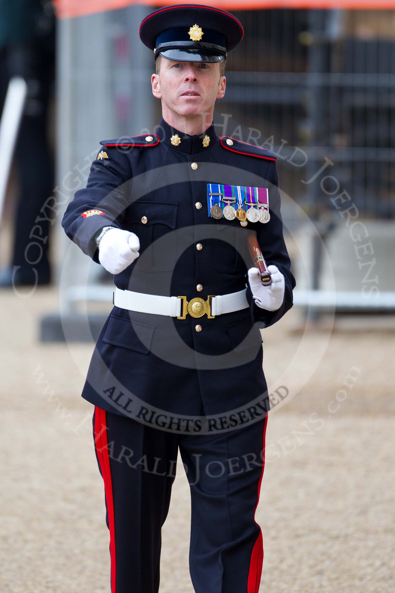 The Major General's Review 2011: Company Sergeant Major (?) of the Royal Logistic Corps after the rehearsal..
Horse Guards Parade, Westminster,
London SW1,
Greater London,
United Kingdom,
on 28 May 2011 at 12:13, image #290