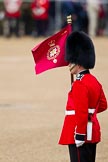 The Major General's Review 2011: A 'Keeper of the Ground' with a marker flag of the Scots Guards..
Horse Guards Parade, Westminster,
London SW1,
Greater London,
United Kingdom,
on 28 May 2011 at 10:23, image #33