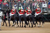 The Major General's Review 2011: The Inspection of the Line. The Brigade Major Household Division, Lieutenant Colonel A P Speed, followed by the four Troopers of The Life Guards..
Horse Guards Parade, Westminster,
London SW1,
Greater London,
United Kingdom,
on 28 May 2011 at 11:03, image #122
