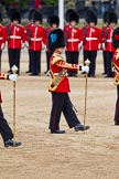 The Major General's Review 2011: Drum Major Alan Harvey, Irish Guards,
leading the Band of the Scots Guards..
Horse Guards Parade, Westminster,
London SW1,
Greater London,
United Kingdom,
on 28 May 2011 at 11:08, image #133