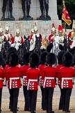 The Major General's Review 2011: In front of the Guards Memorial the Household Cavalry. On the left The Life Guards, on the right the Trumpeter, Standard Bearer, and Standard Coverer..
Horse Guards Parade, Westminster,
London SW1,
Greater London,
United Kingdom,
on 28 May 2011 at 11:28, image #183
