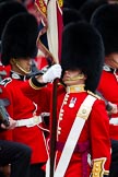 The Major General's Review 2011: Lieutenant Tom Ogilvy, the Ensign for the Colour. Wearing his Afghanistan medal for service with the Battalion in Afghanistan last year..
Horse Guards Parade, Westminster,
London SW1,
Greater London,
United Kingdom,
on 28 May 2011 at 11:34, image #201