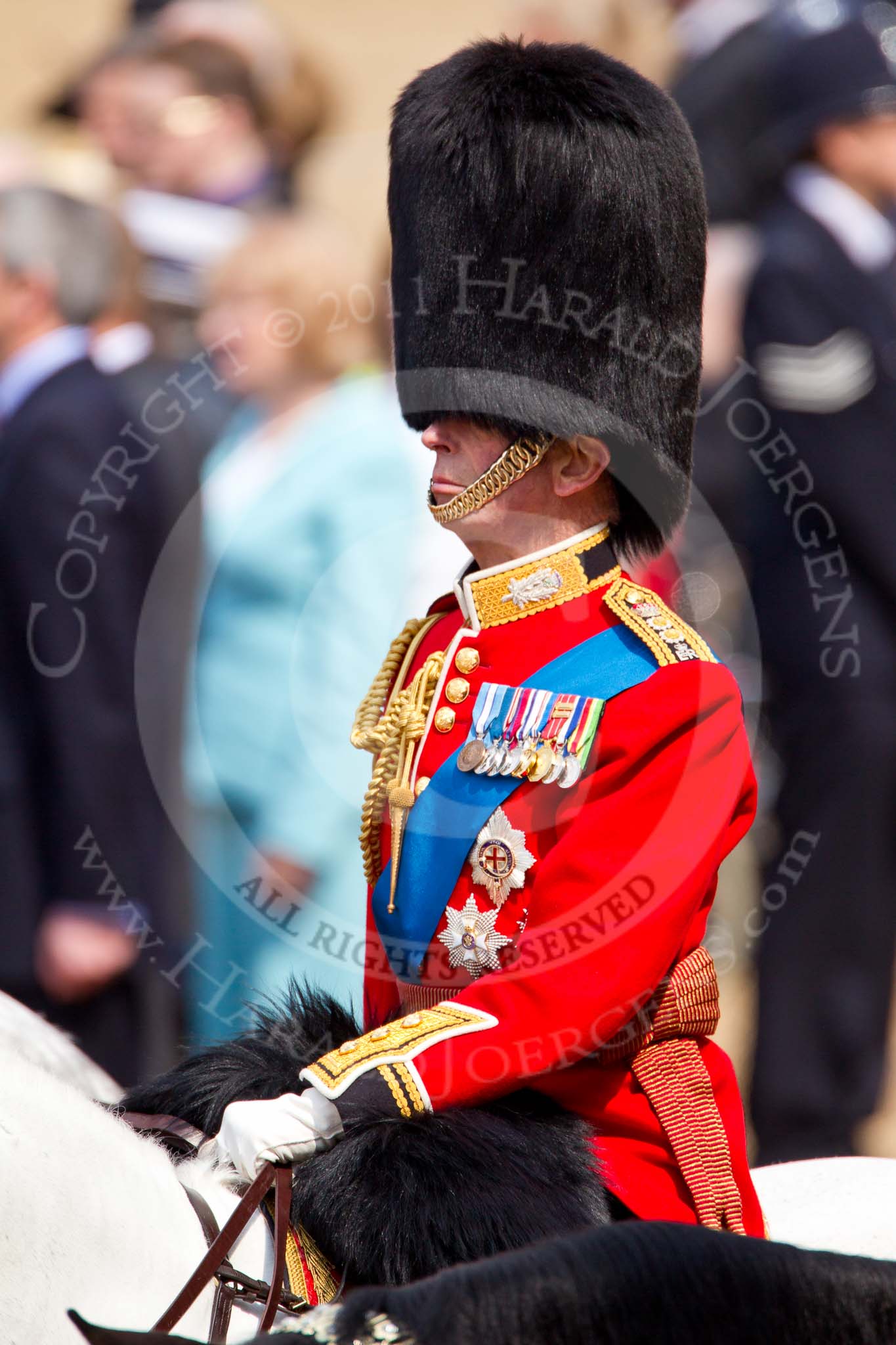 Trooping the Colour 2011: HRH Prince Edward,  The Duke of Kent, Colonel Scots Guards..
Horse Guards Parade, Westminster,
London SW1,
Greater London,
United Kingdom,
on 11 June 2011 at 11:01, image #137