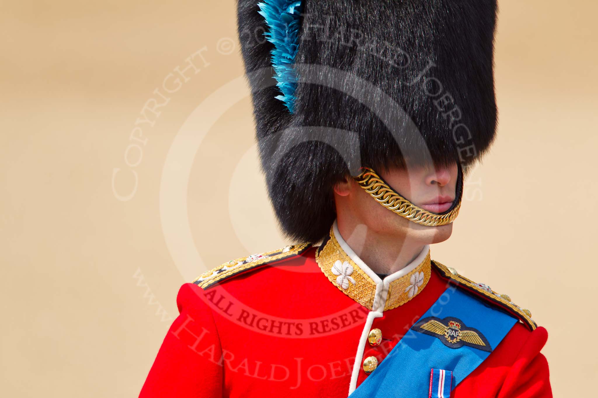 Trooping the Colour 2011: Close-up of HRH Prince William, The Duke of Cambridge, Colonel Irish Guards..
Horse Guards Parade, Westminster,
London SW1,
Greater London,
United Kingdom,
on 11 June 2011 at 11:07, image #170