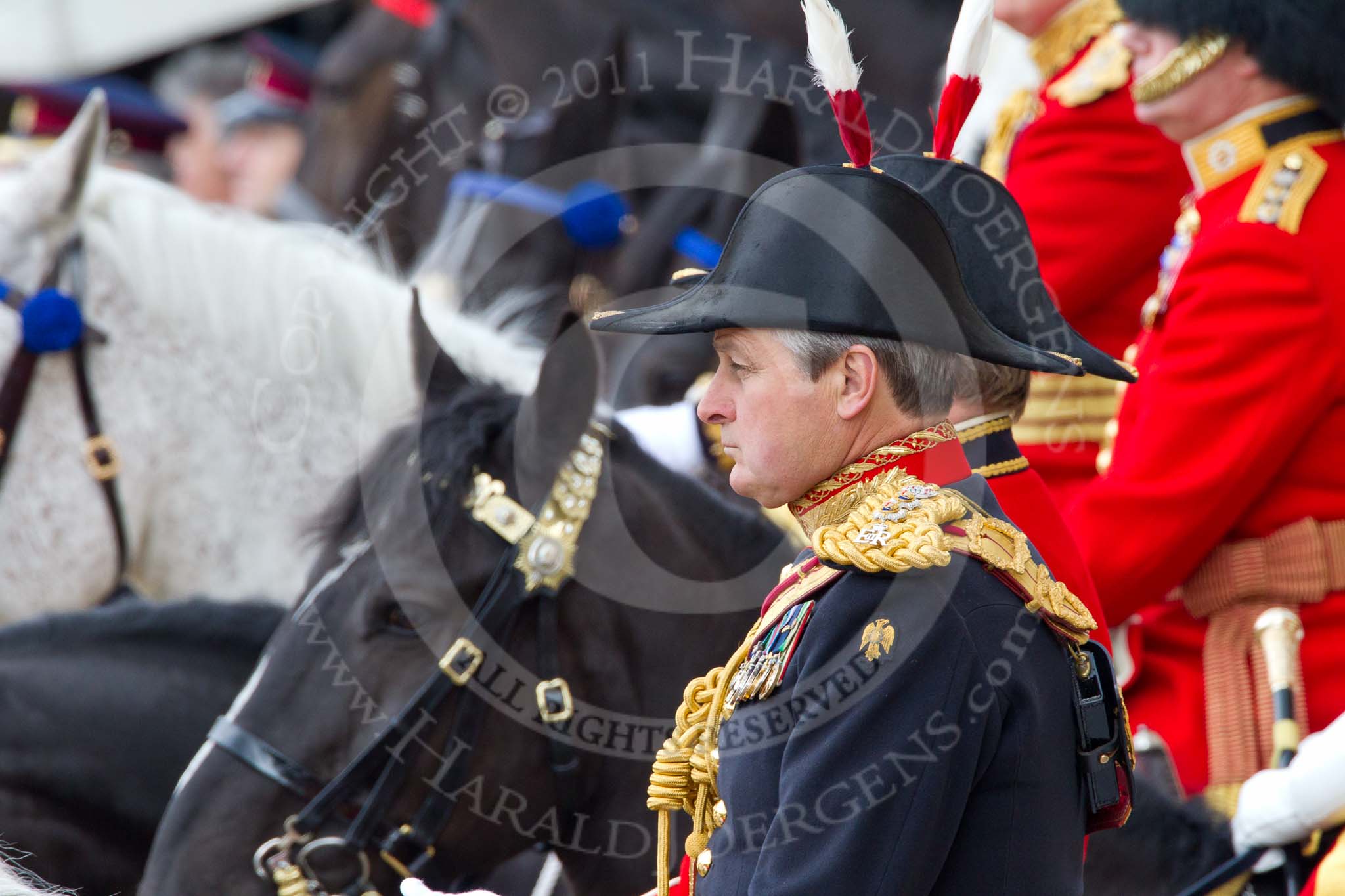Trooping the Colour 2011: The Crown Equerry, Colonel W T Browne. Toby Browne is a former commander household cavalry..
Horse Guards Parade, Westminster,
London SW1,
Greater London,
United Kingdom,
on 11 June 2011 at 11:12, image #185