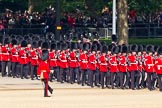 Trooping the Colour 2011: No. 5 Guard, 1st Battalion Welsh Guards, marching onto Horse Guards Parade..
Horse Guards Parade, Westminster,
London SW1,
Greater London,
United Kingdom,
on 11 June 2011 at 10:26, image #33