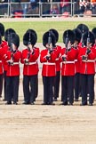 Trooping the Colour 2011: No. 2 Guard, B Company Scots Guards, presenting arms, as the Colour is trooped along the line of guards..
Horse Guards Parade, Westminster,
London SW1,
Greater London,
United Kingdom,
on 11 June 2011 at 11:28, image #217