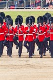 Trooping the Colour 2011: No. 2 Guard, B Company Scots Guards, presenting arms, as the Colour is trooped along the line of guards..
Horse Guards Parade, Westminster,
London SW1,
Greater London,
United Kingdom,
on 11 June 2011 at 11:28, image #218
