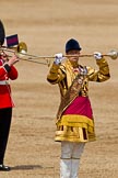 Trooping the Colour 2011: Drum Major Scott Fitzgerald, Coldstream Guards, leading the Band of the Coldstream Guards..
Horse Guards Parade, Westminster,
London SW1,
Greater London,
United Kingdom,
on 11 June 2011 at 11:39, image #249