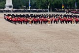 Trooping the Colour 2011: The March Past. On the left, the Massed Bands playing, marching, on the right of the photo, the guards divisions. On Top, No. 1 Guards, the Escort to the Colour, carrying the Colour.
On the backgound the Mounted Bands of the Household Divison, and on the left The Blues and Royals of the Household Cavalry..
Horse Guards Parade, Westminster,
London SW1,
Greater London,
United Kingdom,
on 11 June 2011 at 11:42, image #264