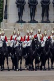 Trooping the Colour 2011: Household Cavalry: The Life Guards, at the St.James's Park side of Horse Guards Parade, in front of the Guards Memorial..
Horse Guards Parade, Westminster,
London SW1,
Greater London,
United Kingdom,
on 11 June 2011 at 11:44, image #289