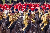 Trooping the Colour 2011: The Mounted Bands of the Household Cavalry playing during the Ride Past..
Horse Guards Parade, Westminster,
London SW1,
Greater London,
United Kingdom,
on 11 June 2011 at 11:54, image #331