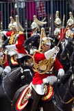 Trooping the Colour 2011: The Field Officer of the Escort, Major N P G van Cutsem, The Life Guards, during the Ride Past..
Horse Guards Parade, Westminster,
London SW1,
Greater London,
United Kingdom,
on 11 June 2011 at 11:58, image #361