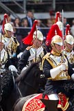 Trooping the Colour 2011: Household Cavalry, here The Blues and Royals, during the Ride Past..
Horse Guards Parade, Westminster,
London SW1,
Greater London,
United Kingdom,
on 11 June 2011 at 11:59, image #366