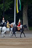 Trooping the Colour 2011: March Off. Here, the Field Officer of the Escort, and the Trumpeter, are leaving Horse Guards Parade towards The Mall..
Horse Guards Parade, Westminster,
London SW1,
Greater London,
United Kingdom,
on 11 June 2011 at 12:05, image #387