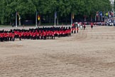 Trooping the Colour 2011: The March Off. Following the Massed Bands and the Royal Procession, the six guard divisions are about to leave the parade ground..
Horse Guards Parade, Westminster,
London SW1,
Greater London,
United Kingdom,
on 11 June 2011 at 12:11, image #424