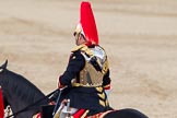 Trooping the Colour 2011: A troopers of The Blues and Royals near the end of the Royal Procession during March Off..
Horse Guards Parade, Westminster,
London SW1,
Greater London,
United Kingdom,
on 11 June 2011 at 12:12, image #428