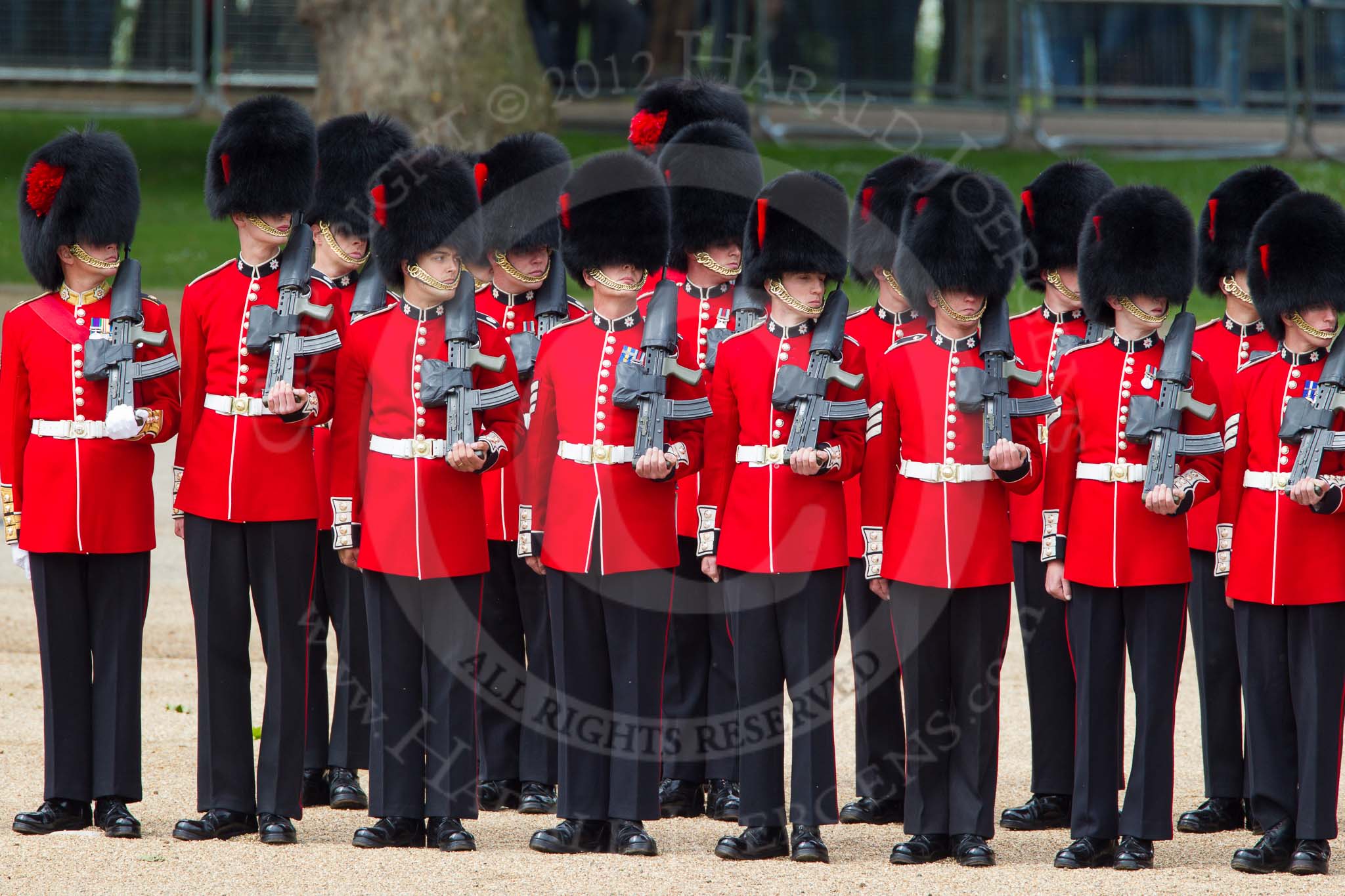 The Colonel's Review 2012: No. 1 Guard (Escort for the Colour)
1st Battalion Coldstream Guards..
Horse Guards Parade, Westminster,
London SW1,

United Kingdom,
on 09 June 2012 at 10:35, image #95