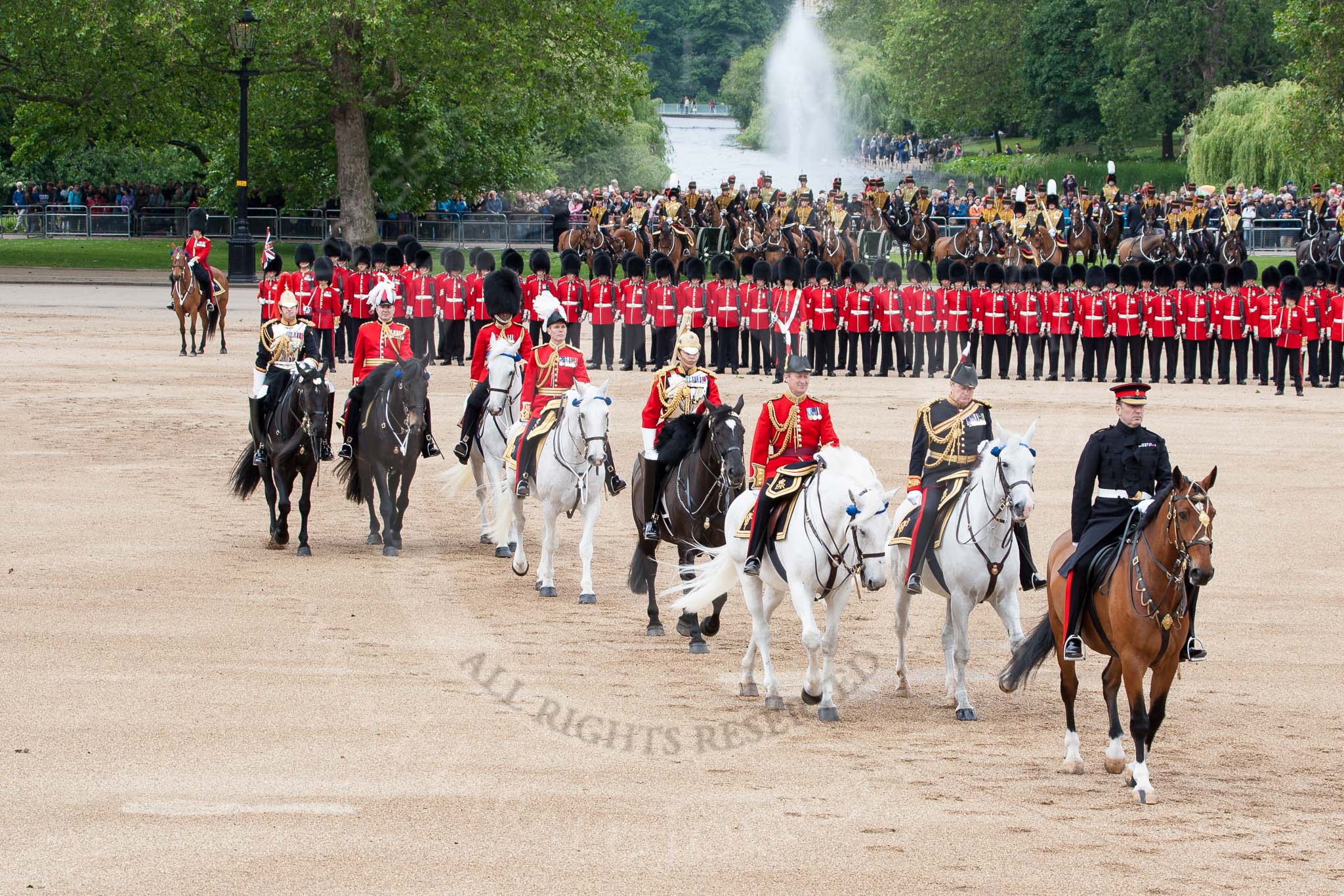 The Colonel's Review 2012: The "Royal Procession" returning from the Inspection of the Line..
Horse Guards Parade, Westminster,
London SW1,

United Kingdom,
on 09 June 2012 at 11:05, image #201