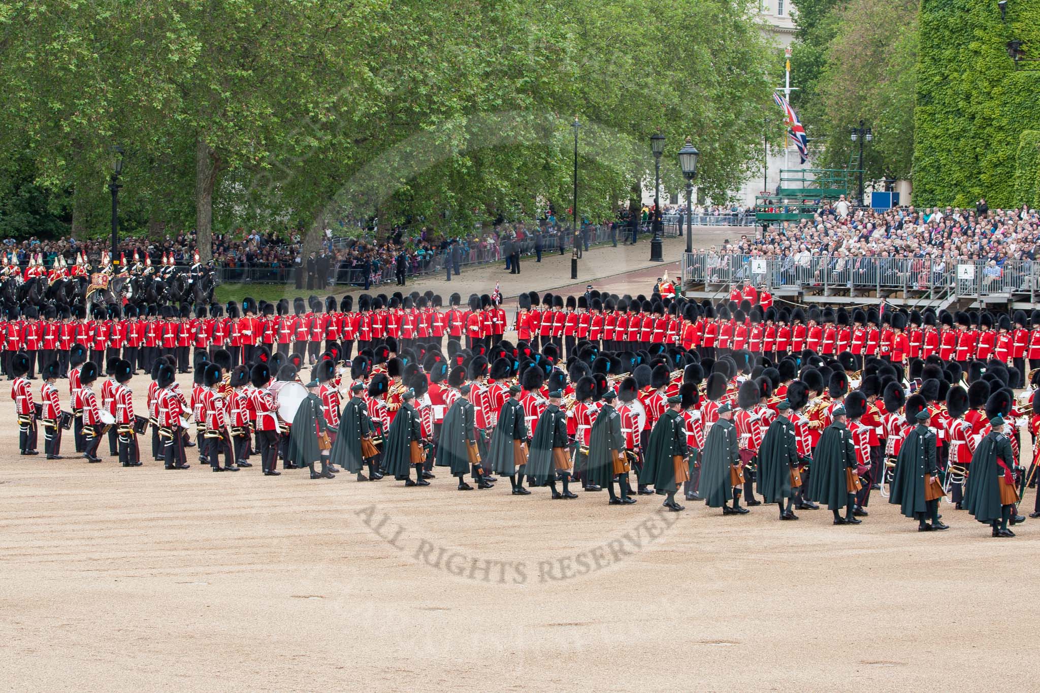 The Colonel's Review 2012: Massed Bands marching during the Massed Bands Troop..
Horse Guards Parade, Westminster,
London SW1,

United Kingdom,
on 09 June 2012 at 11:08, image #217