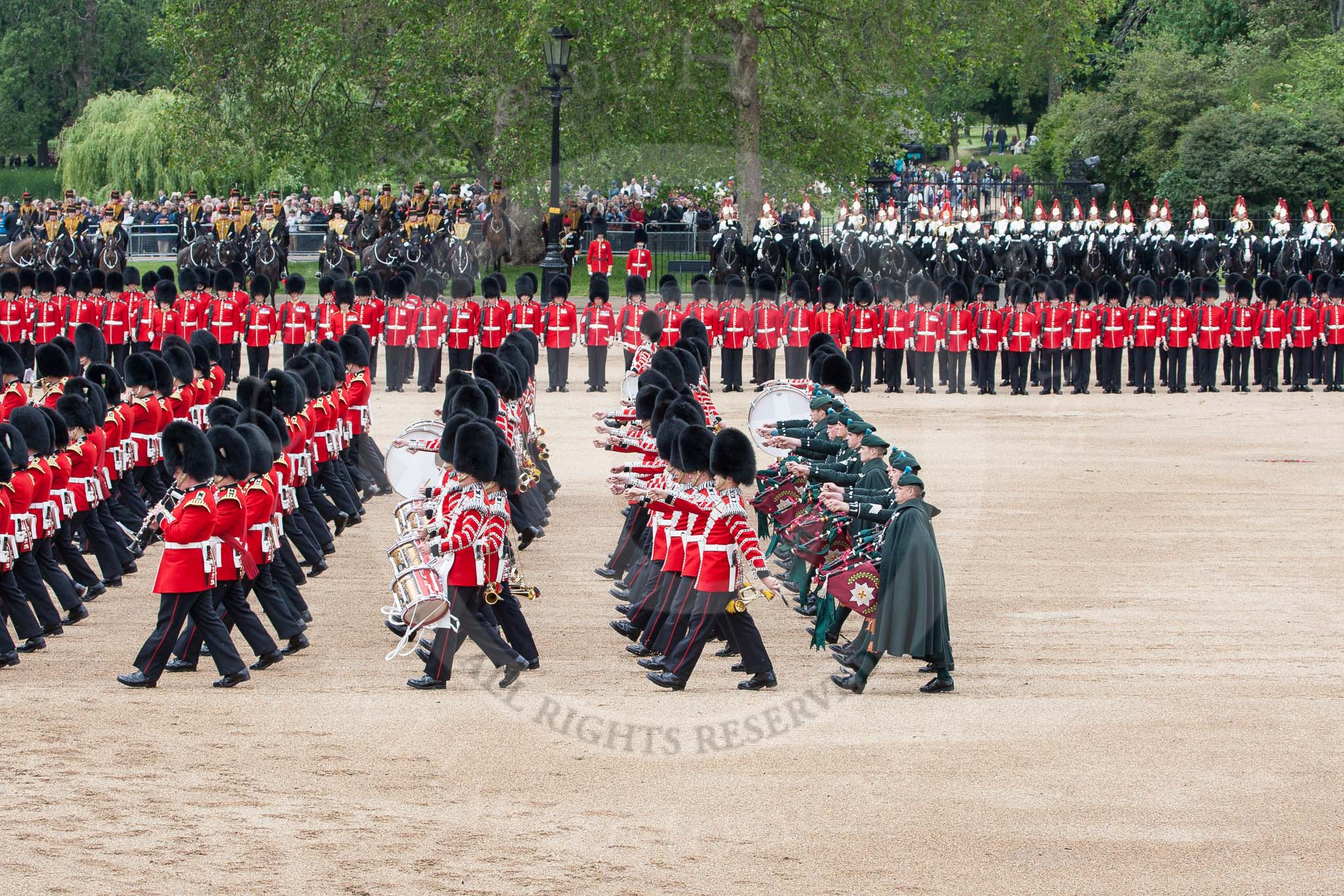 The Colonel's Review 2012: The Massed Bands Troop, with the drummers and pipers at the rear..
Horse Guards Parade, Westminster,
London SW1,

United Kingdom,
on 09 June 2012 at 11:10, image #236