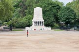 The Colonel's Review 2012: A "Keeper of the Ground" marking the position for No. 3 Guard, in front of the Guards Memorial..
Horse Guards Parade, Westminster,
London SW1,

United Kingdom,
on 09 June 2012 at 10:23, image #49