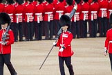 The Colonel's Review 2012: Carrying the Colour. Colour Sergeant Paul Baines MC, No. 1 Guard (1st Battalion Coldstream Guards) and the two sentries..
Horse Guards Parade, Westminster,
London SW1,

United Kingdom,
on 09 June 2012 at 10:30, image #79