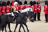 The Colonel's Review 2012: Aide-de-Camp Captain F A O Kuku, Grenadier Guards, Chief of Staff Colonel R H W St G Bodington, Welsh Guards, Silver-Stick-in-Waiting, Colonel S H Cowen, The Blues and Royals (Royal Horse Guards and 1st Dragoons)..
Horse Guards Parade, Westminster,
London SW1,

United Kingdom,
on 09 June 2012 at 11:02, image #183