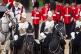 The Colonel's Review 2012: After the Inspection of the Line: The four Troopers from The Blues and Royals, followed by the carriage with the two Windor Grey horses..
Horse Guards Parade, Westminster,
London SW1,

United Kingdom,
on 09 June 2012 at 11:04, image #190