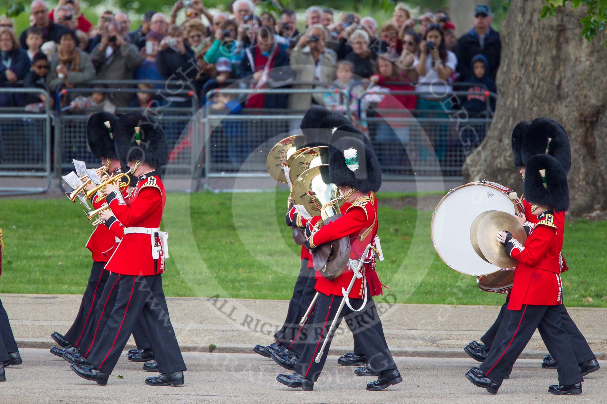 Trooping the Colour 2012: Musicians of the Band of the Welsh Guards..
Horse Guards Parade, Westminster,
London SW1,

United Kingdom,
on 16 June 2012 at 10:13, image #22