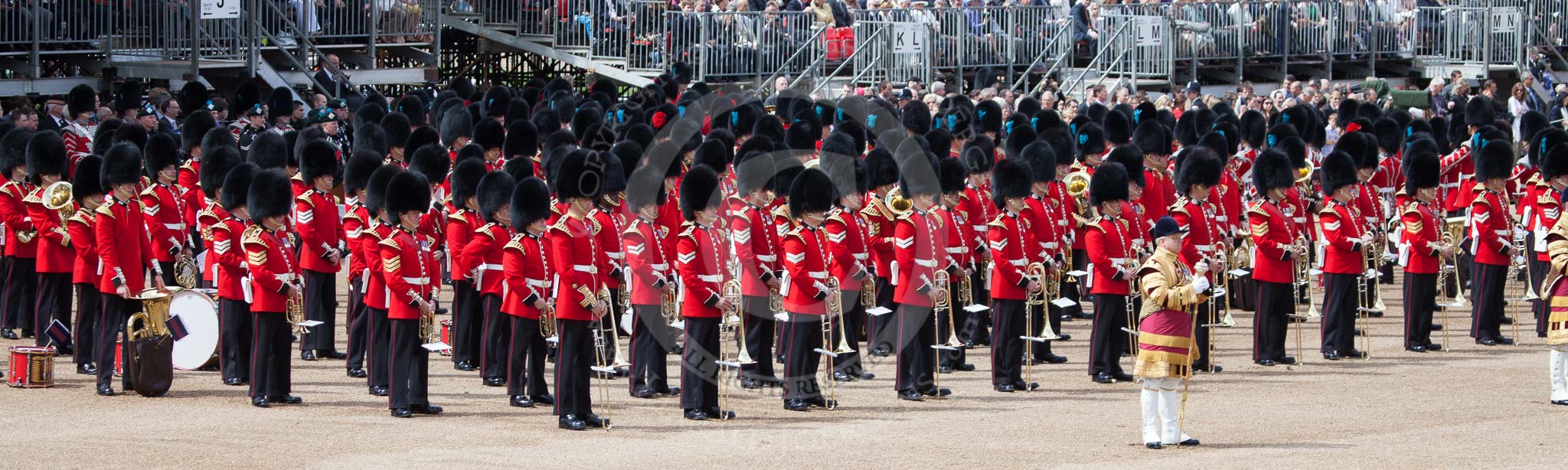 Trooping the Colour 2012: With the Massed Bands in place on the Wester Side of Horse Guards Parade, the parade is about to begin..
Horse Guards Parade, Westminster,
London SW1,

United Kingdom,
on 16 June 2012 at 10:32, image #77