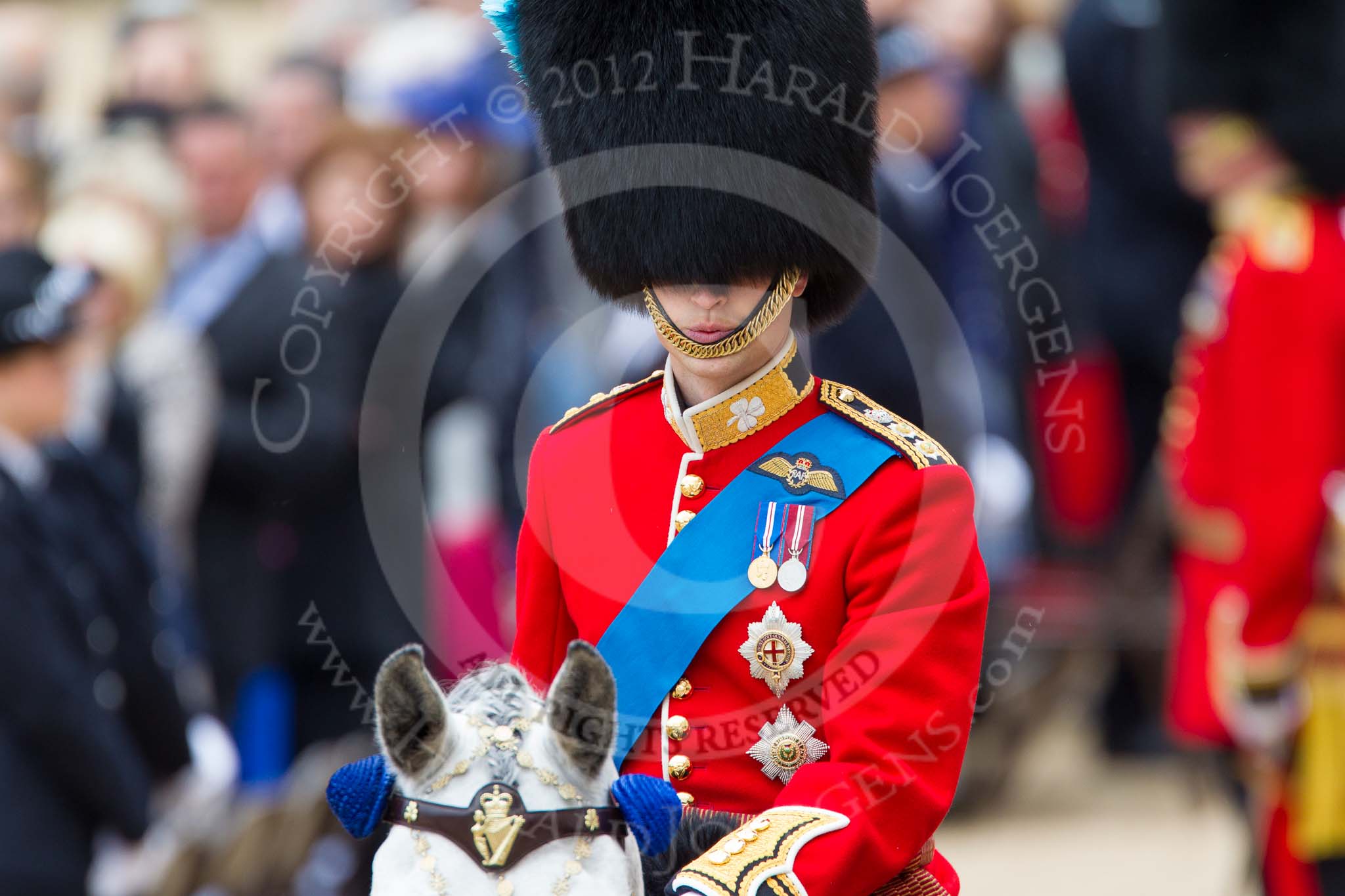 Trooping the Colour 2012: His Royal Highness The Duke of Cambridge,
Colonel Irish Guards..
Horse Guards Parade, Westminster,
London SW1,

United Kingdom,
on 16 June 2012 at 11:02, image #191
