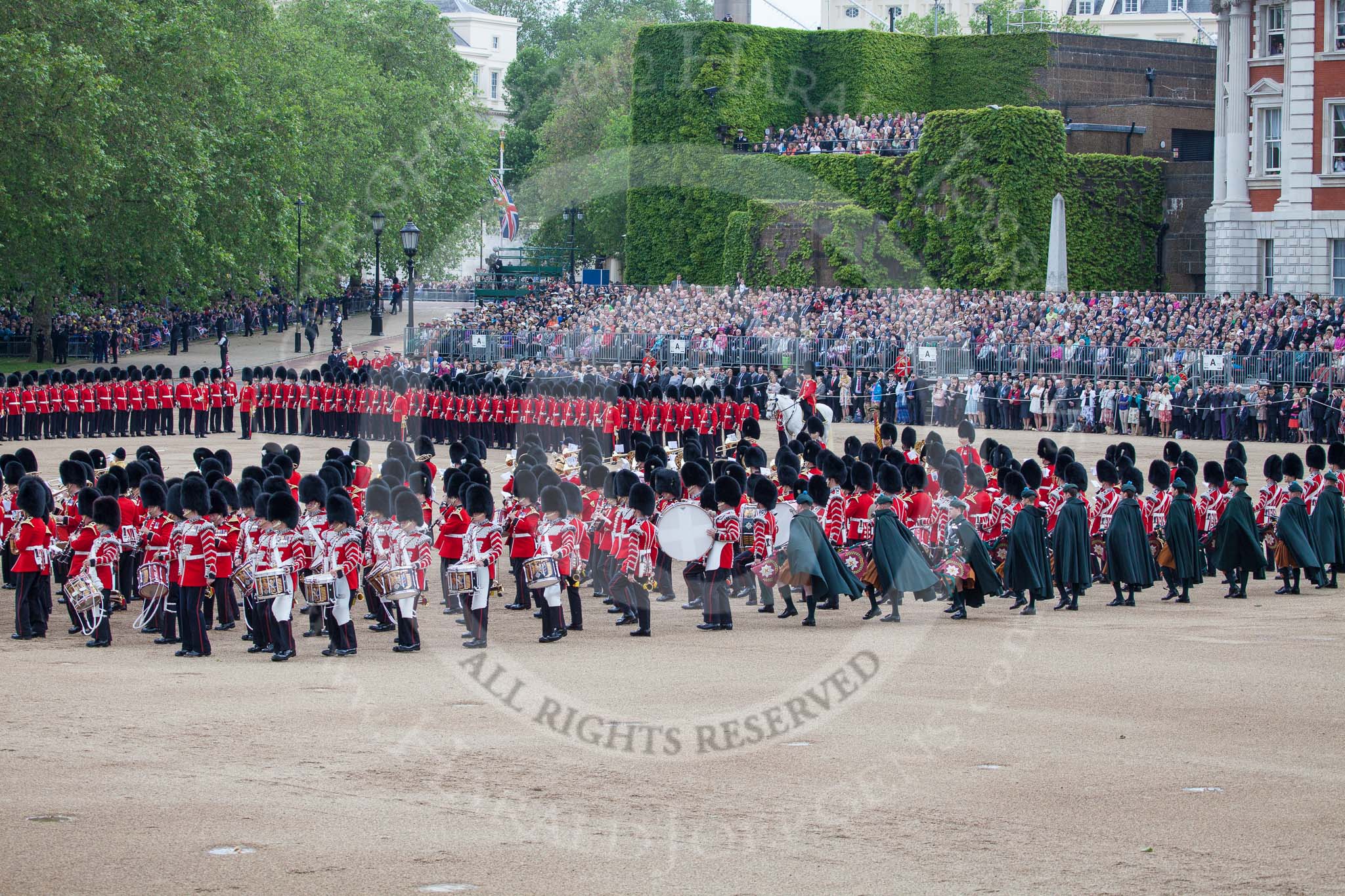 Trooping the Colour 2012: The Massed Bands Troop, before the Collection of the Colour..
Horse Guards Parade, Westminster,
London SW1,

United Kingdom,
on 16 June 2012 at 11:18, image #294