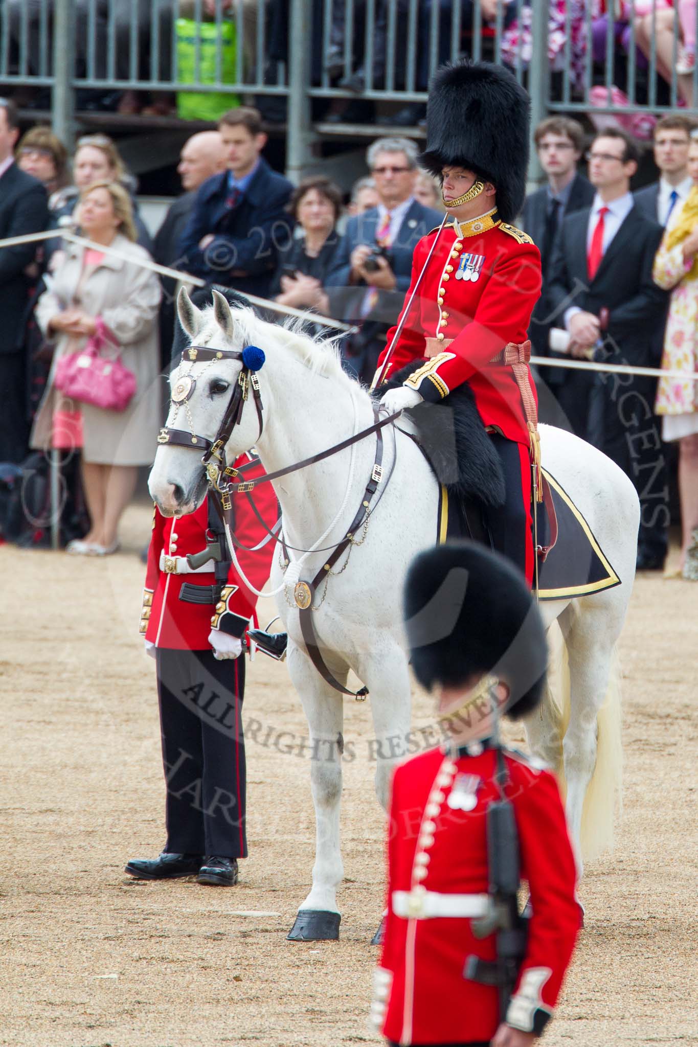 Trooping the Colour 2012: The Adjutant of the Parade, Captain F O B Wells, Coldstream Guards..
Horse Guards Parade, Westminster,
London SW1,

United Kingdom,
on 16 June 2012 at 11:19, image #298
