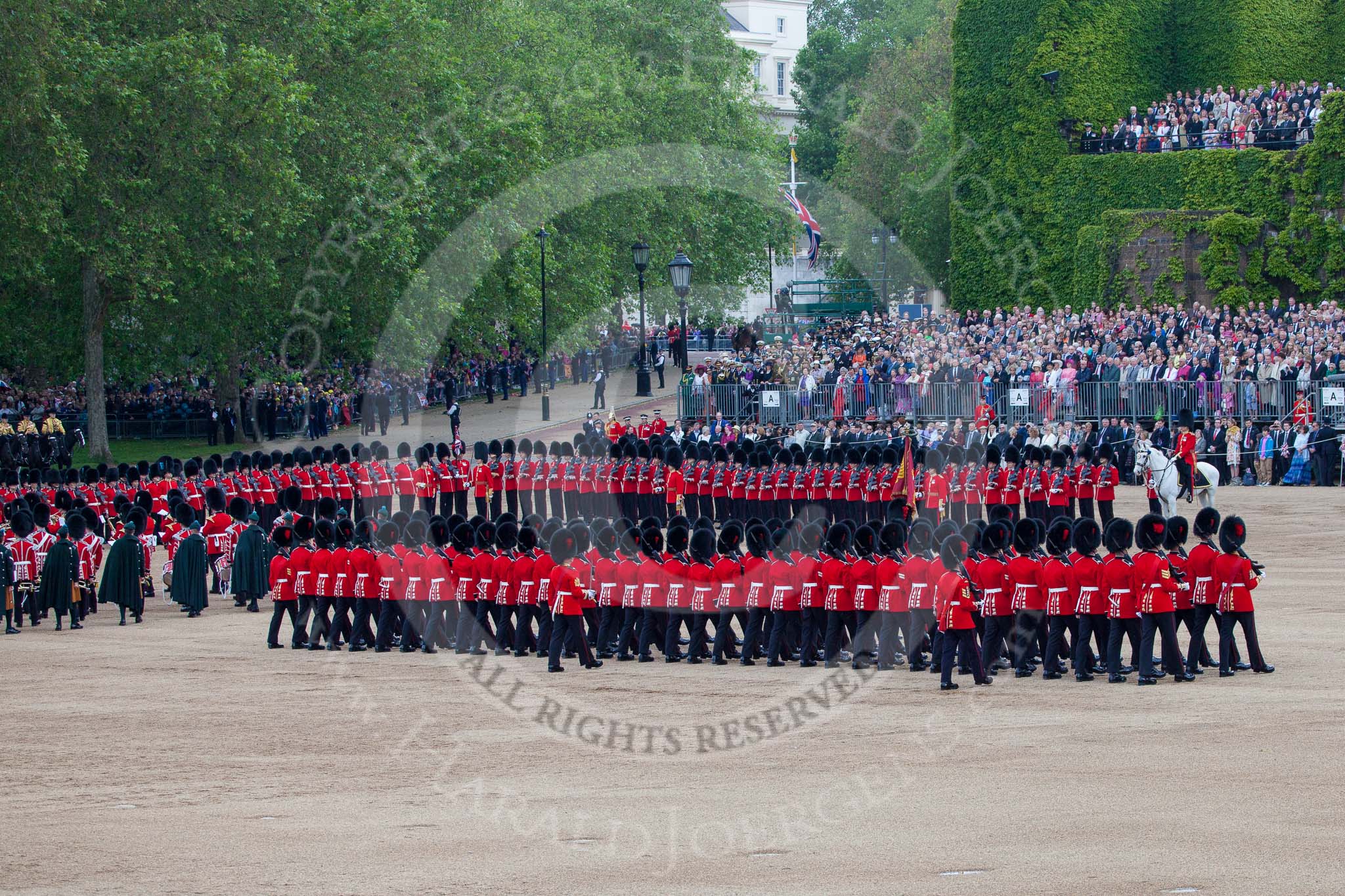 Trooping the Colour 2012: The Escort to the Colour is marching towards No. 6 Guard..
Horse Guards Parade, Westminster,
London SW1,

United Kingdom,
on 16 June 2012 at 11:23, image #324