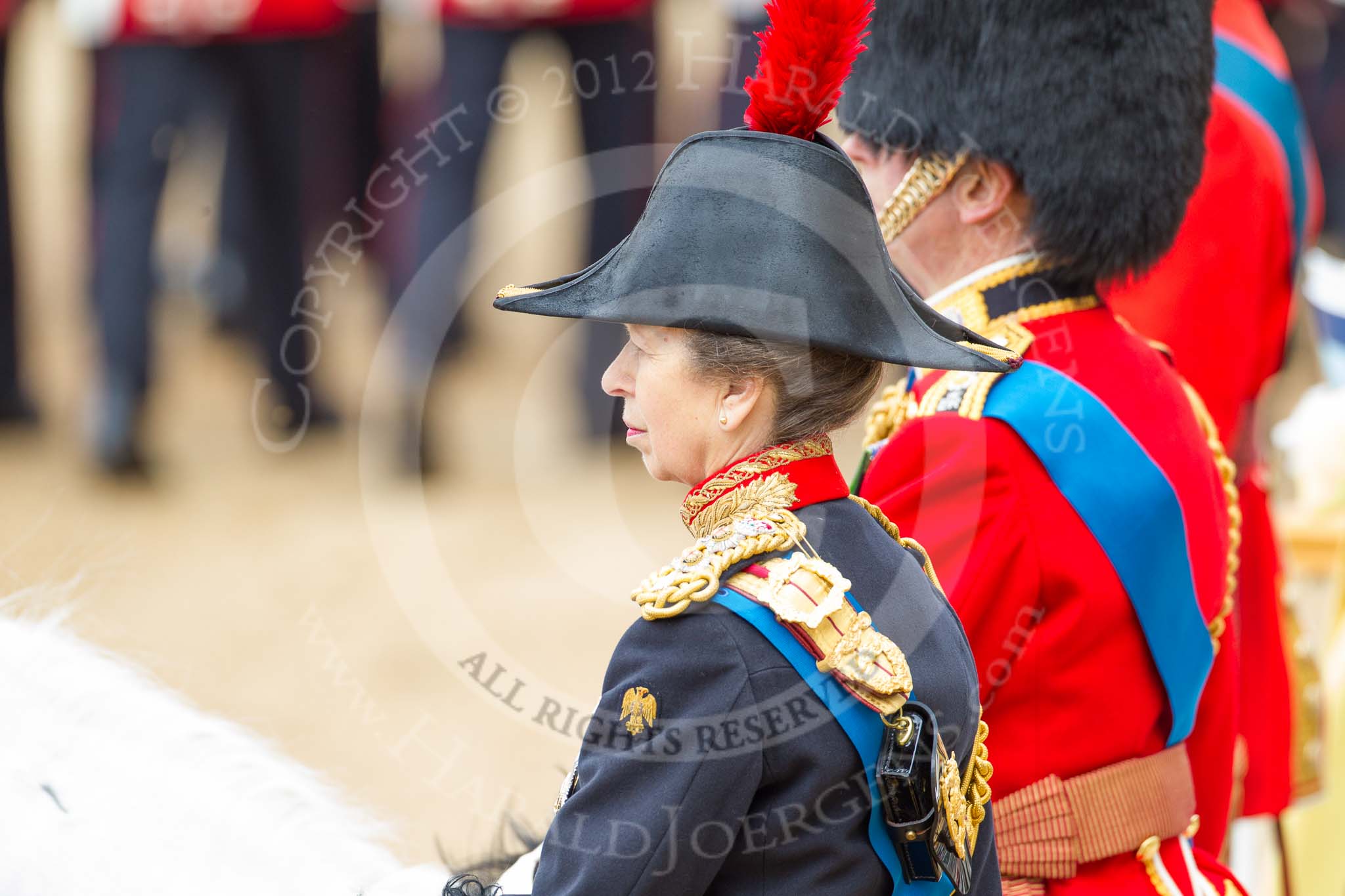 Trooping the Colour 2012: HRH The Princess Royal and HRH The Duke of Kent watching the March Past..
Horse Guards Parade, Westminster,
London SW1,

United Kingdom,
on 16 June 2012 at 11:38, image #437