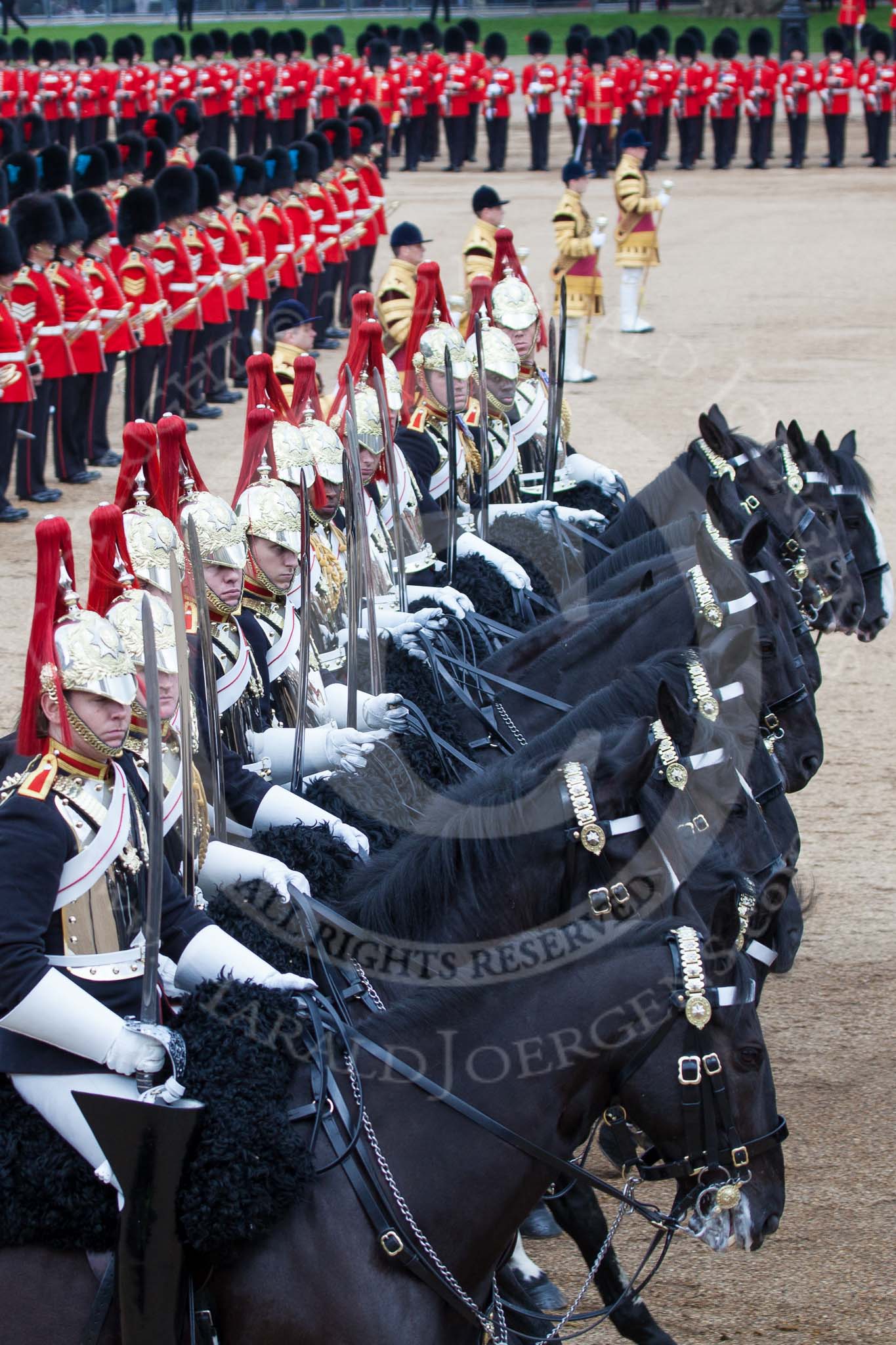 Trooping the Colour 2012: Troopers from The Blues and Royals during the Ride Past..
Horse Guards Parade, Westminster,
London SW1,

United Kingdom,
on 16 June 2012 at 11:56, image #560