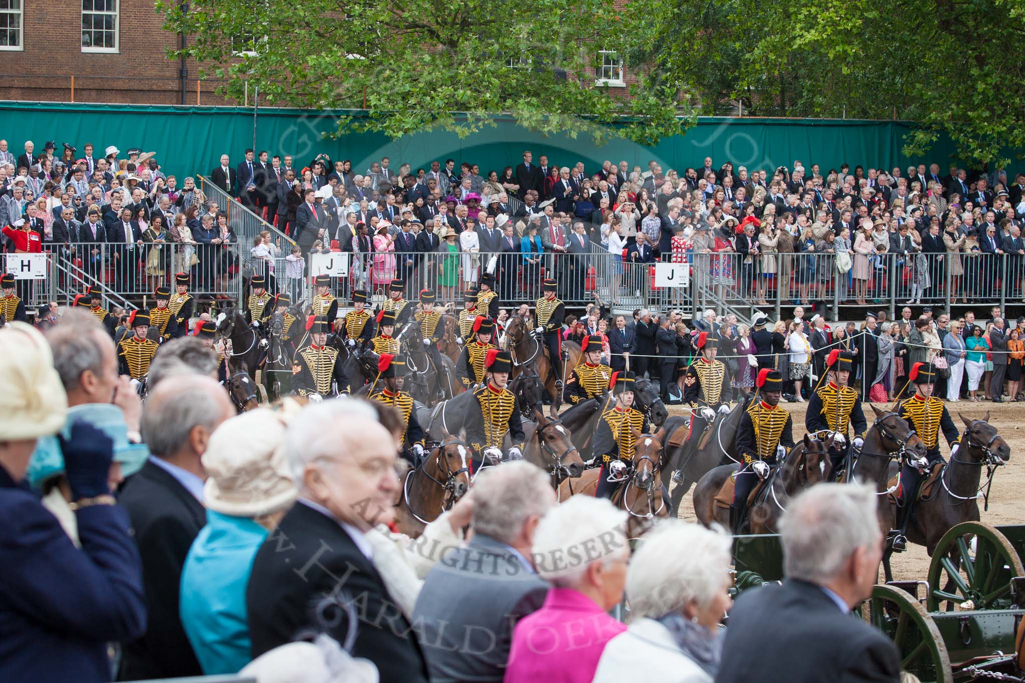 Trooping the Colour 2012: The King's Troop Royal Horse Artillery during the Ride Past..
Horse Guards Parade, Westminster,
London SW1,

United Kingdom,
on 16 June 2012 at 11:59, image #582