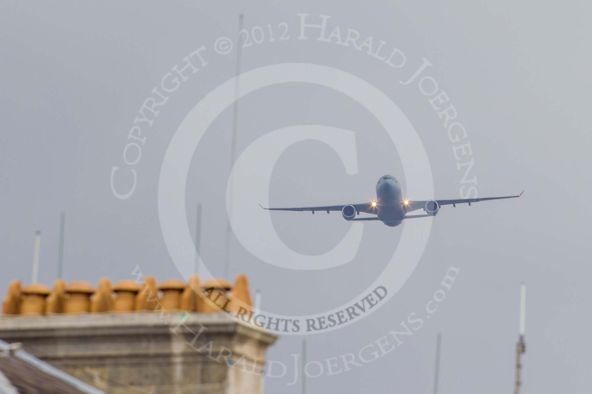 Trooping the Colour 2012: The Flypast: RAF Airbus A330 about to fly over Horse Guards Building..
Horse Guards Parade, Westminster,
London SW1,

United Kingdom,
on 16 June 2012 at 13:01, image #731