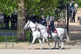 Trooping the Colour 2012: Metropolitan Police on Horseback riding along the St. James's Park side of Horse Guards Parade..
Horse Guards Parade, Westminster,
London SW1,

United Kingdom,
on 16 June 2012 at 09:45, image #7