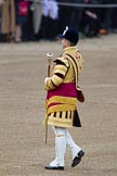 Trooping the Colour 2012: Senior Drum Major M Betts, Grenadier Guards, leading the Band of the Welsh Guards into their initial position on Horse Guards Parade..
Horse Guards Parade, Westminster,
London SW1,

United Kingdom,
on 16 June 2012 at 10:14, image #25