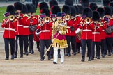 Trooping the Colour 2012: Drum Major Scott Fitzgerald, Coldstream Guards, leading the Band of the Coldstream Guards onto Horse Guards Parade..
Horse Guards Parade, Westminster,
London SW1,

United Kingdom,
on 16 June 2012 at 10:31, image #72