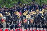 Trooping the Colour 2012: The Mounted Band of the Household Cavalry, with the two Kettle Drummers behind the Director of Music, Captain J Griffiths, The Blues and Royals..
Horse Guards Parade, Westminster,
London SW1,

United Kingdom,
on 16 June 2012 at 10:56, image #143