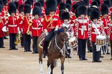 Trooping the Colour 2012: The Field Officer in Brigade Waiting, Lieutenant Colonel R C N Sergeant, Coldstream Guards, about to give the commands that start the next phase of the parade, the Collection of the Colour by the Escort..
Horse Guards Parade, Westminster,
London SW1,

United Kingdom,
on 16 June 2012 at 11:20, image #302